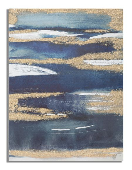 Tablou Dark Blue, canvas/lemn pin [1]