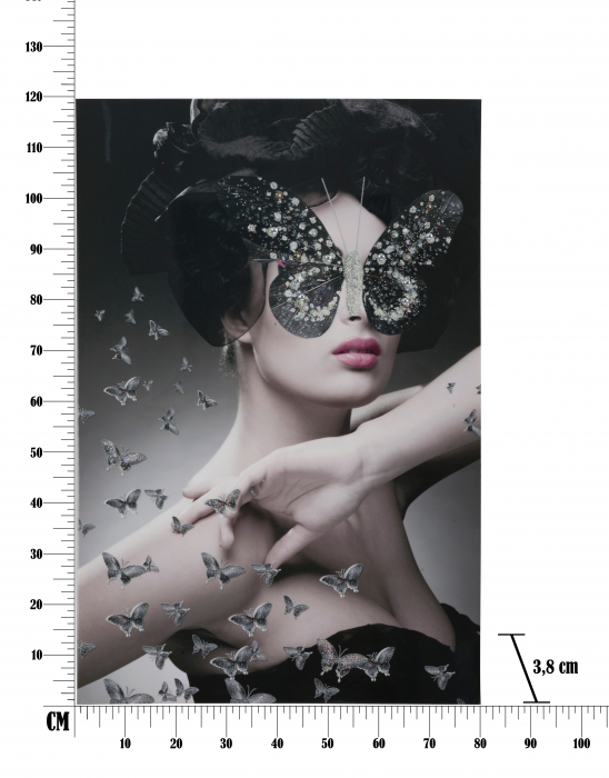 Tablou Dark Lady, handmade cu aplicatii [8]