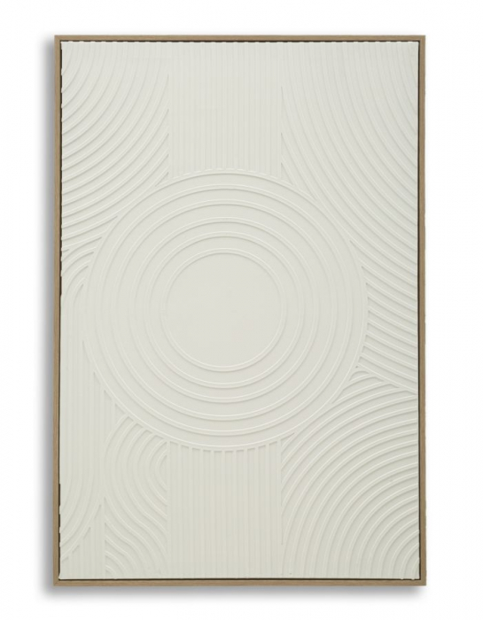 Tablou minimalist geometric alb 80x120 cm – textură 3D pentru decoruri nordice [1]