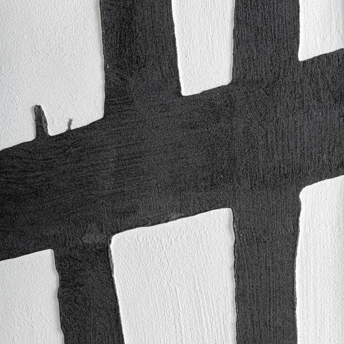 Tablou decorativ abstract alb-negru cu design grafic Ezrah [4]