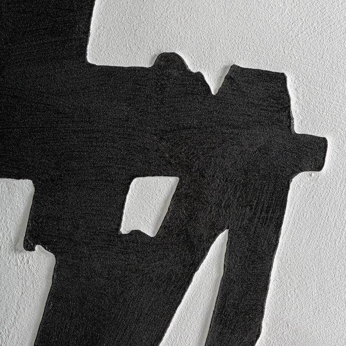Tablou decorativ abstract alb-negru cu design grafic Ezrah [3]