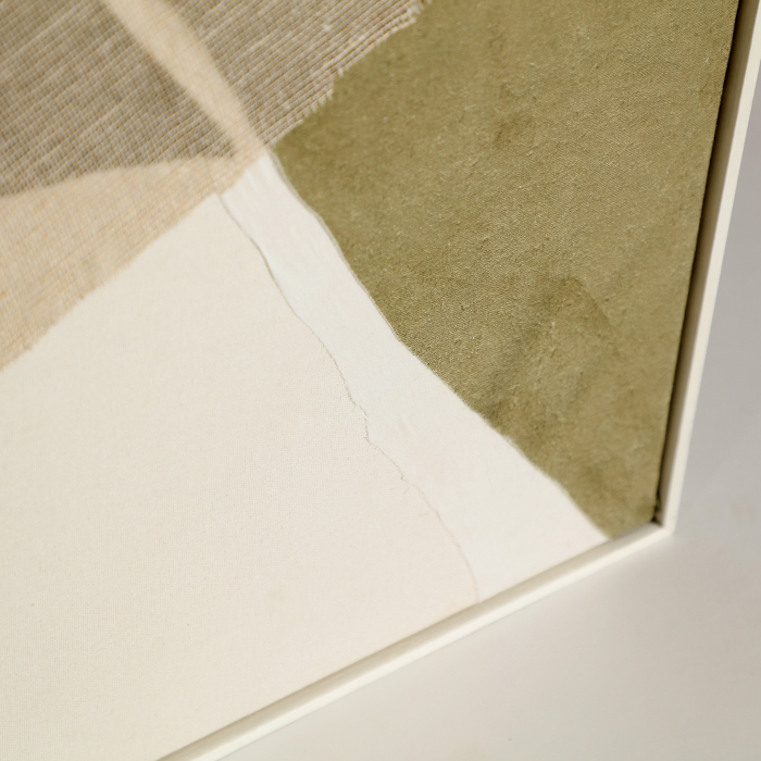 Tablou decorativ abstract în tonuri de verde și bej Dalinhe [2]
