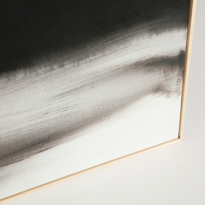Tablou decorativ abstract în tonuri neutre cu ramă albă Dean [3]