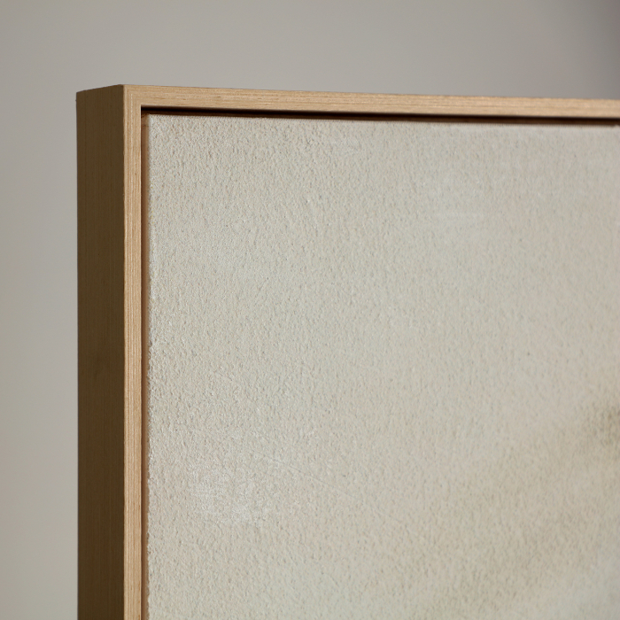 Tablou decorativ abstract în tonuri neutre cu ramă albă Dean [5]