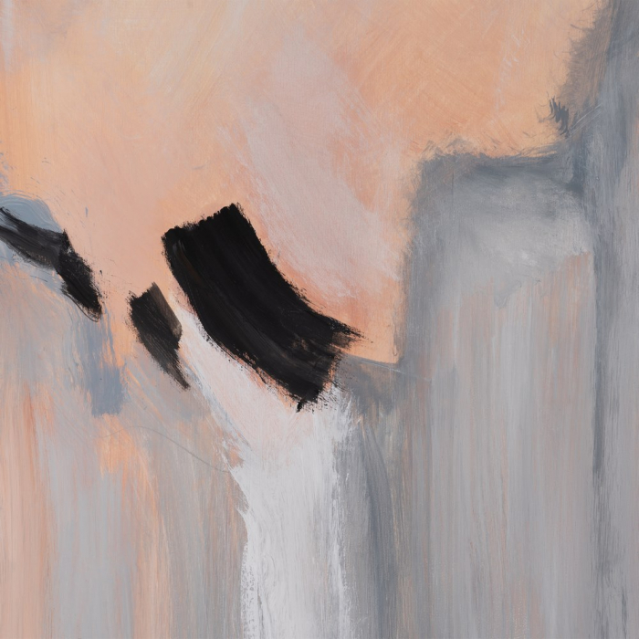 Tablou patrat abstract pictat manual modern [2]