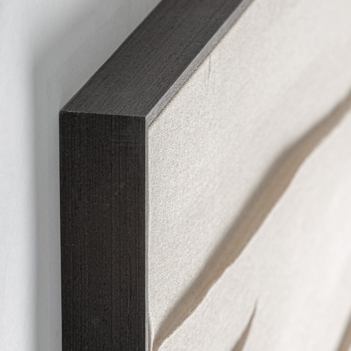 Tablou decorativ abstract vertical bej cu accente negre Kai [2]