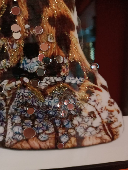 Tablou leopard cu detalii strălucitoare 82x82 cm – artă animalieră sofisticată [7]