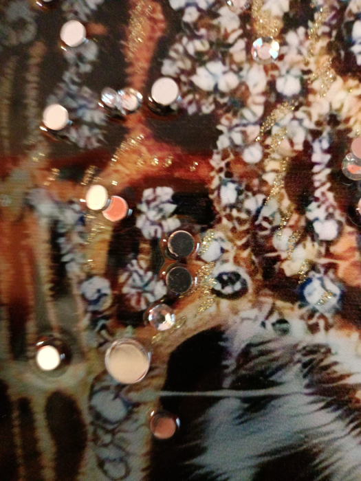 Tablou leopard cu detalii strălucitoare 82x82 cm – artă animalieră sofisticată [5]