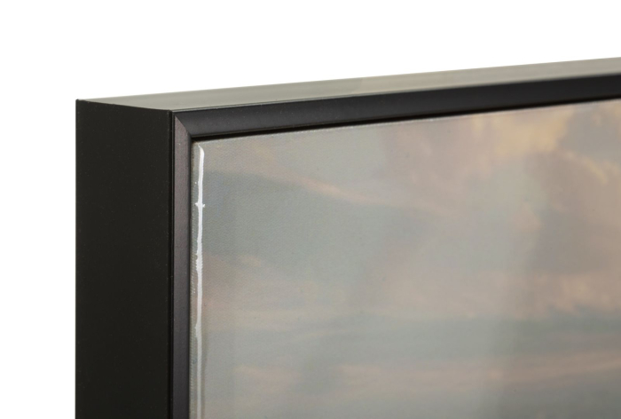 Tablou decorativ cu rama multicolor din lemn de brad si canvas Beach model scoici [2]