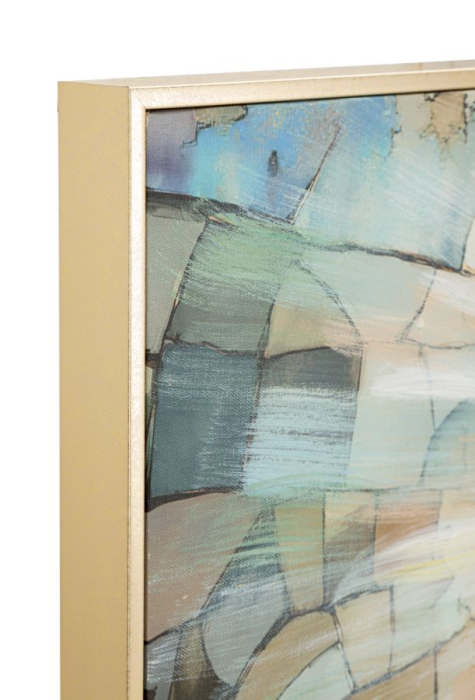 Tablou decorativ cu rama multicolor din lemn de brad si canvas Nativity [2]