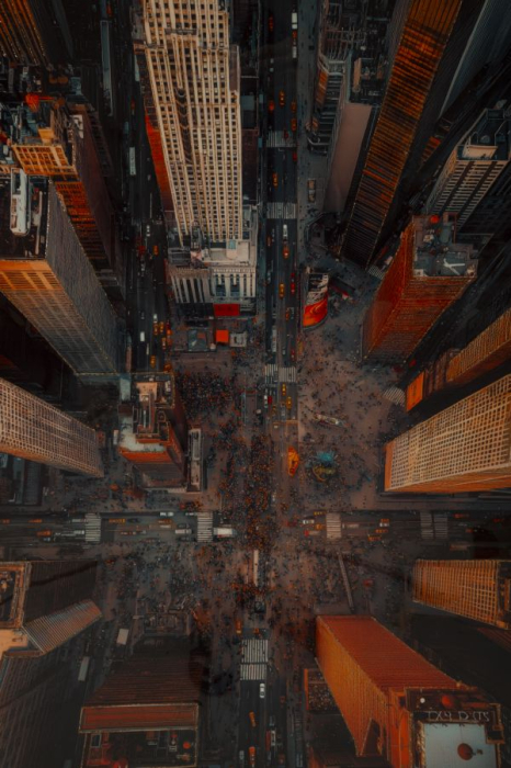 Tablou decorativ cu rama New York multicolor din lemn de brad si canvas [5]