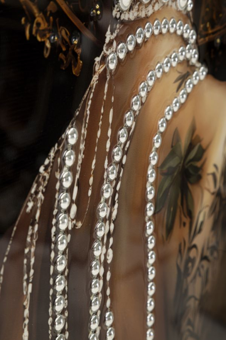 Tablou decorativ cu rama Persian multicolor din lemn de brad si canvas [4]