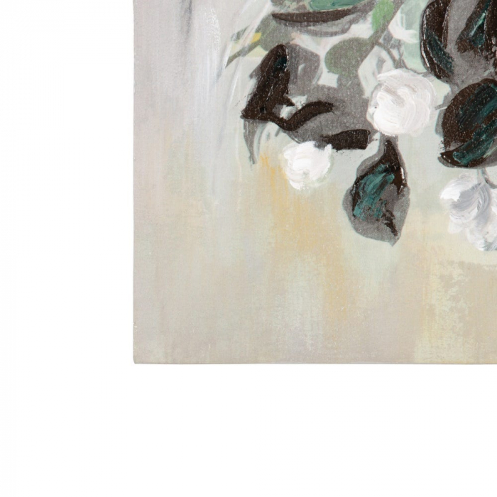 Tablou trandafiri albi pictat manual canvas floral elegant [5]