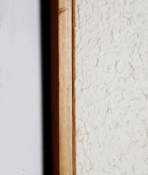 Tablou decorativ papier-mâché bej cu ramă lemn [3]