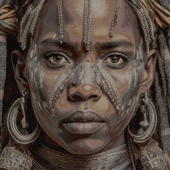 Tablou textil cu inspiratie africana pentru decor boho|Tablouri etnice pentru interioare vibrante [2]