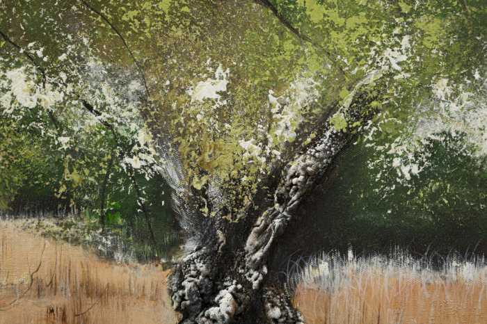 Tablou măslin mediteranean 120x80 cm – pictură naturală cu textură autentică [5]