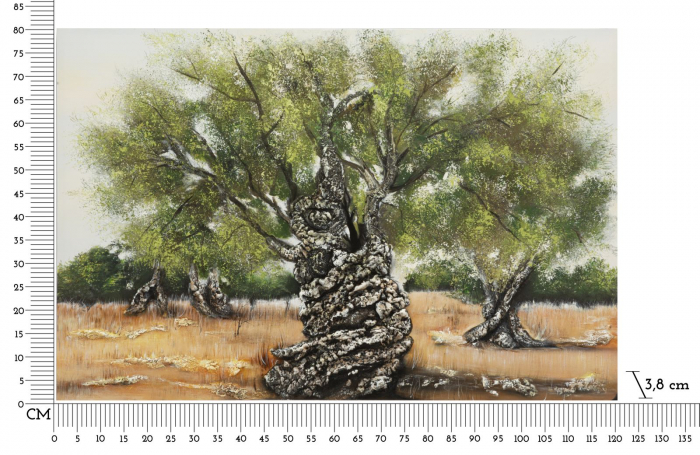 Tablou măslin mediteranean 120x80 cm – pictură naturală cu textură autentică [6]