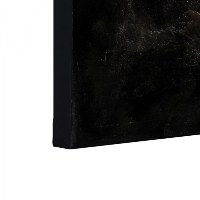 Tablou siluetă copil fundal negru, design monocrom texturat [5]