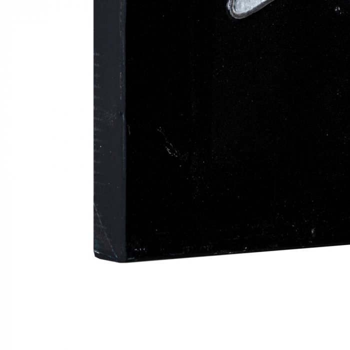 Tablou siluetă feminină glitter fundal negru canvas pătrat [4]