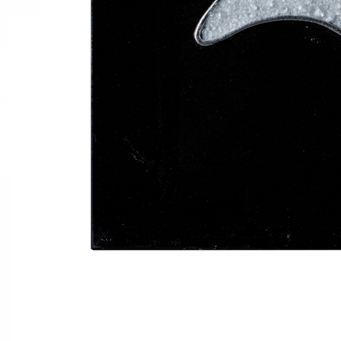 Tablou siluetă feminină glitter fundal negru canvas pătrat [5]