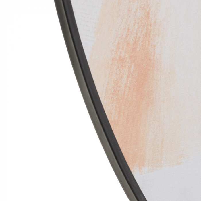 Tablou rotund siluetă feminină bej-negru – artă delicată modernă [4]