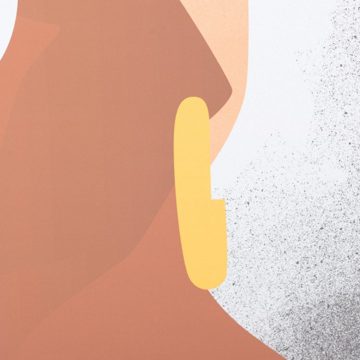 Tablou ilustrativ galben-portocaliu cu portret pop modern [3]