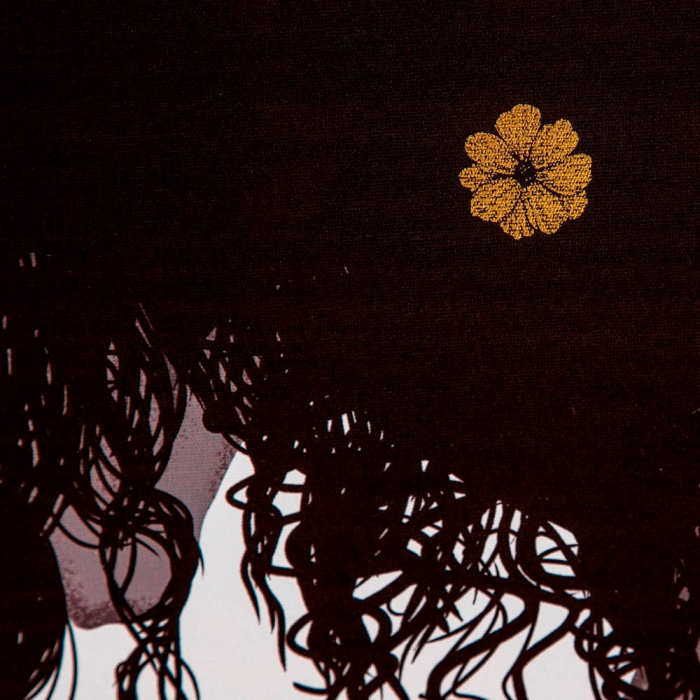 Tablou canvas portret ilustrativ galben-maro – artă grafică feminină [6]