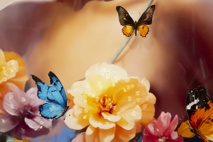 Tablou floral tropical 62x92 cm – artă expresivă cu influențe boho și culoare intensă [5]