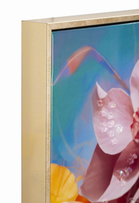 Tablou floral tropical 62x92 cm – artă expresivă cu influențe boho și culoare intensă [3]