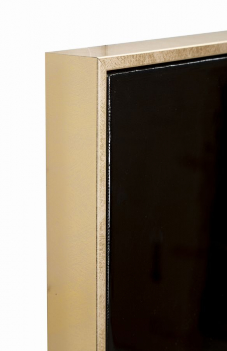 Tablou portret alb-negru pălărie perle 60x92 cm – artă decorativă glam și sofisticată [3]