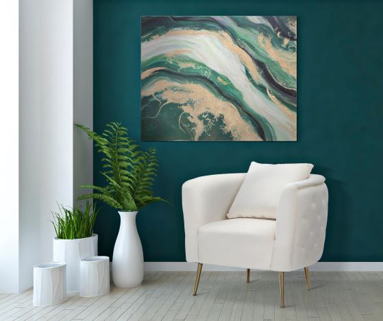 Tablou Greenery, canvas/lemn pin [2]
