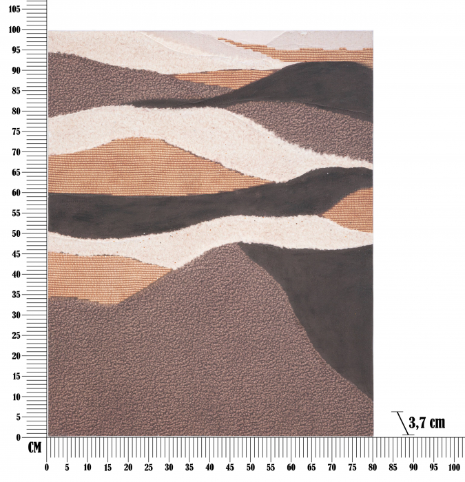 Tablou handmade Darky, canvas, multicolor [6]