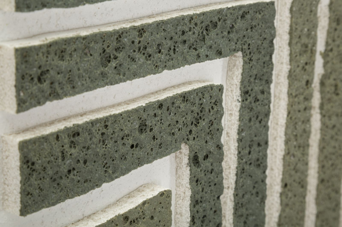 Tablou labirint geometric verde 60x80 cm – textură 3D pe pânză calmă [5]
