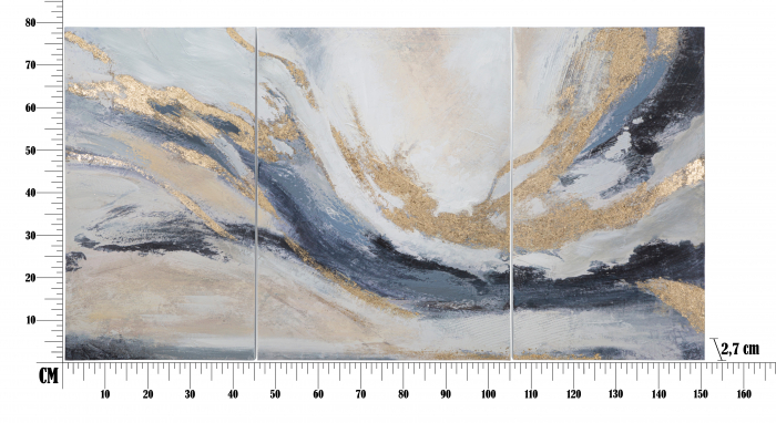 Tablou Gaspons,set 3 buc,canvas/rama lemn,multicolor [6]