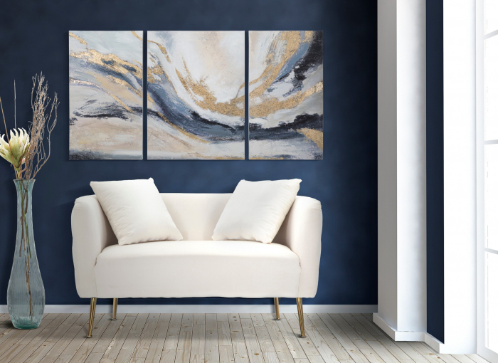 Tablou Gaspons,set 3 buc,canvas/rama lemn,multicolor [2]