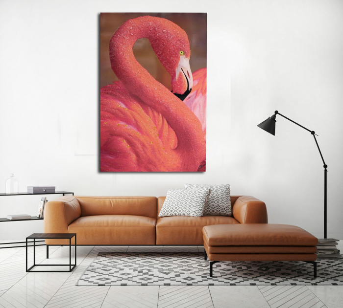 Tablou Flamingo Vibrant cu Detalii Fine CreativDeco [9]