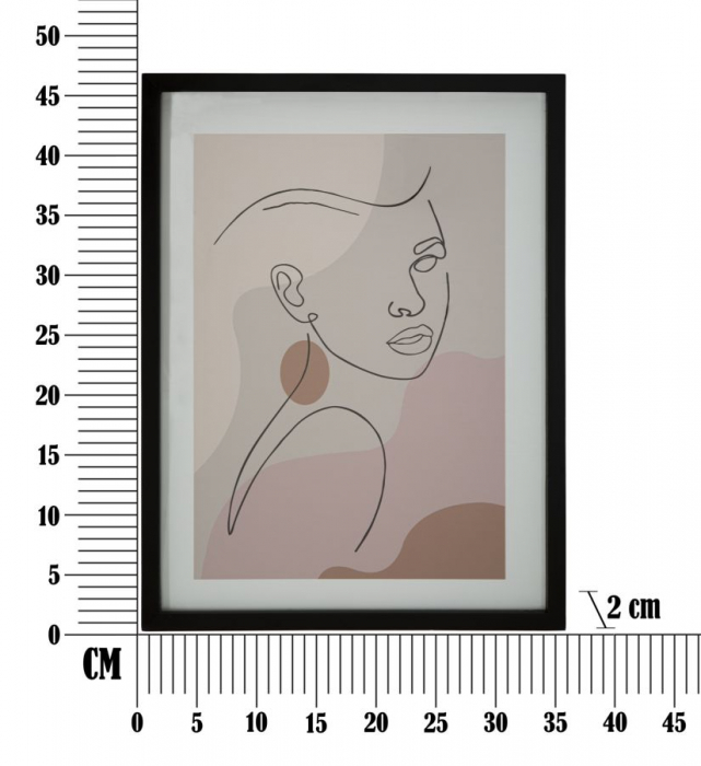 Tablou Profil Feminin Pasteluri CreativDeco - Eleganta si Rafinament Discret [6]