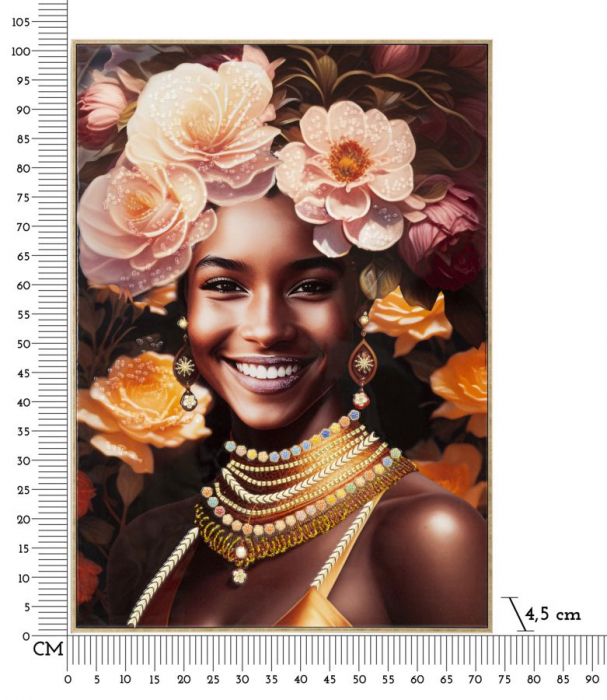 Tablou Femeie Flori Roz [7]