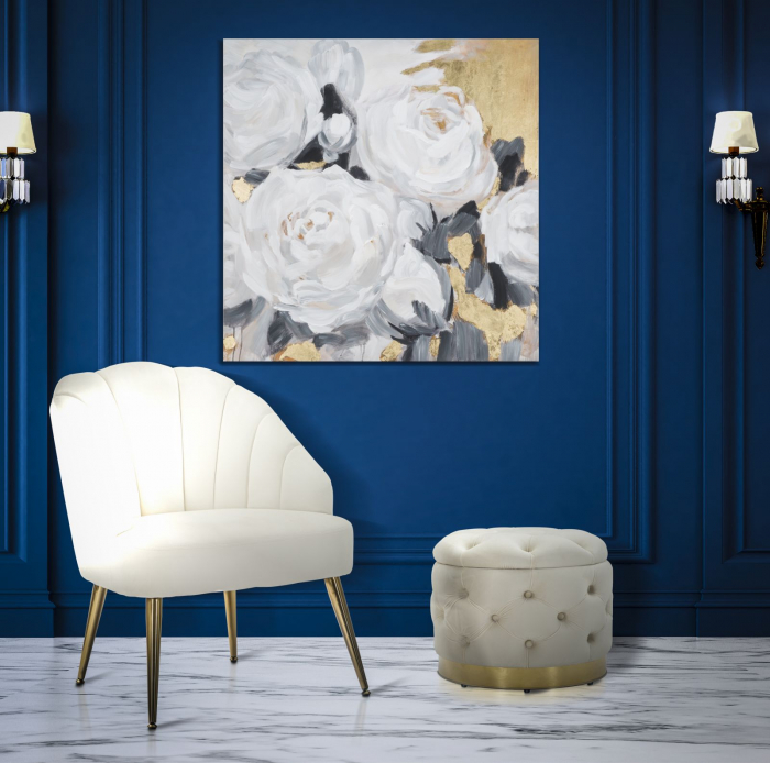 Tablou Modern Flori Albe - Calm Rafinament CreativDeco [6]