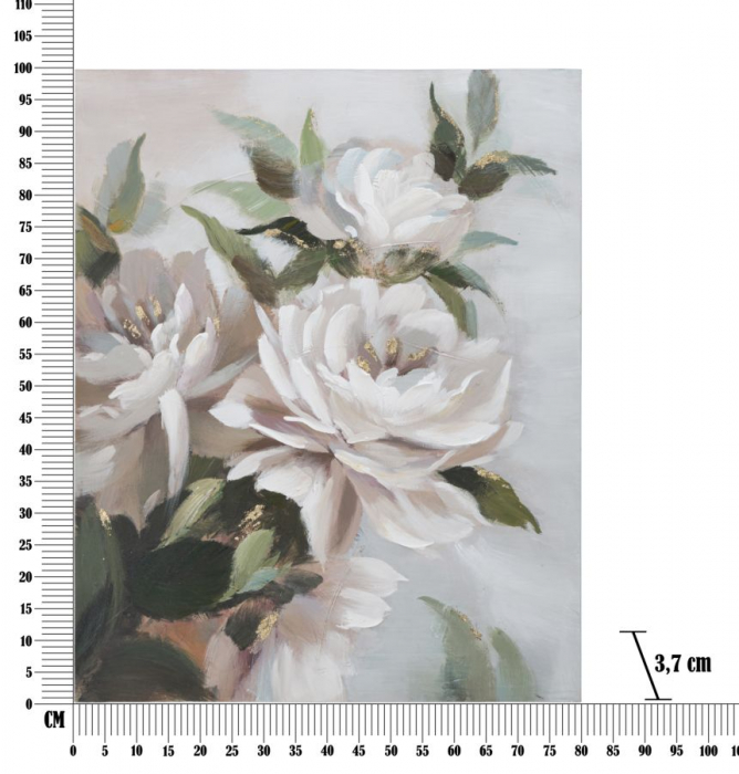Tablou Flori Albe Aurii - Rafinament Relaxare CreativDeco [6]