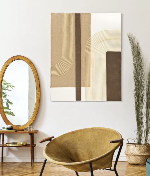 Tablou Boho Chic Forme Organice Texturi Naturale CreativDeco [2]