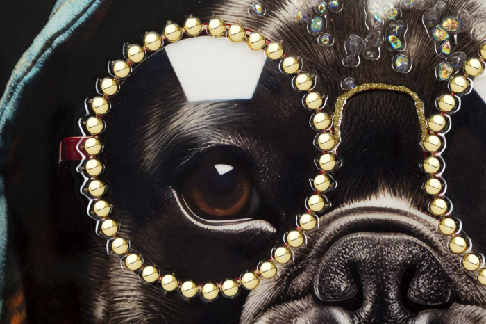 Tablou Pug Gluga Turcoaz Ochelari - CreativDeco [4]