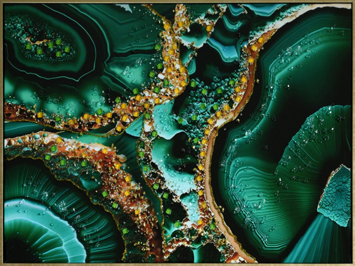 Tablou Artistic Agate Verzi Maro - CreativDeco [1]