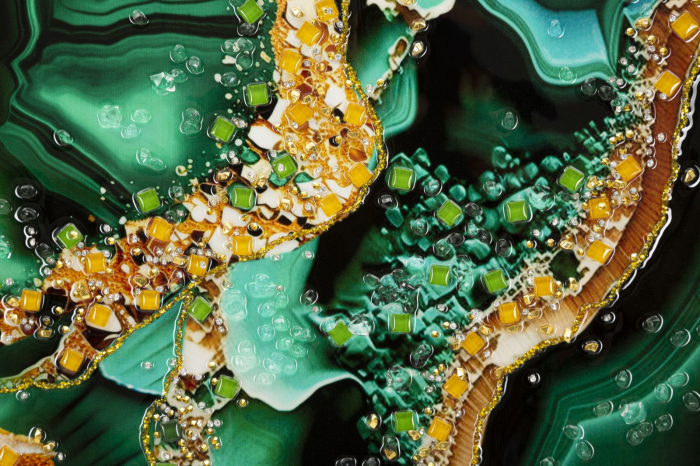Tablou Artistic Agate Verzi Maro - CreativDeco [3]