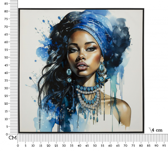 Tablou Vibrant Turban Albastru Bijuterii - CreativDeco [8]