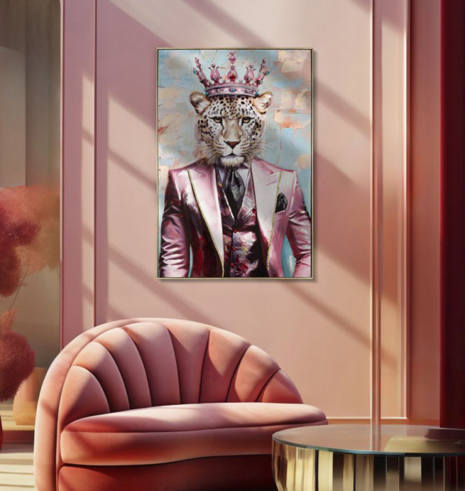 CreativDeco Leopard Regal in Sacou Roz - Moda Contemporana [2]