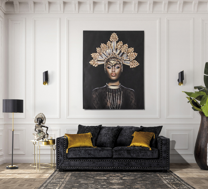 Tablou Canvas Oriental Negru si Auriu|Arta Luxoasa [3]