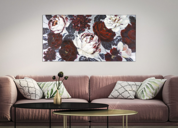 Tablou Flori Rosu Alb - Contrast Vibrant CreativDeco [5]