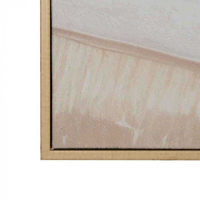Tablou orizontal panoramic, peisaj colinar abstract, tonuri bej și ocru [3]