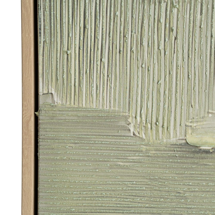 Tablou cu textura in trepte, verde spre alb, pictat manual [4]